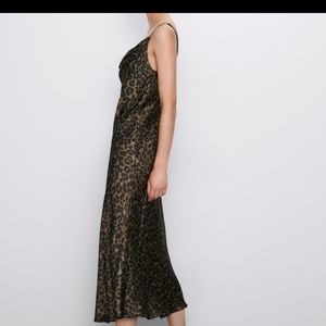 Zara Leopard Slip Dress